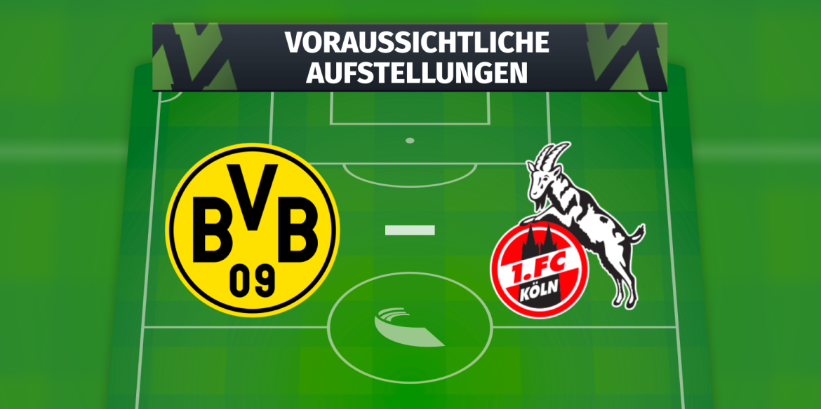 BVB – 1. FC Köln: Die voraussichtlichen Aufstellungen